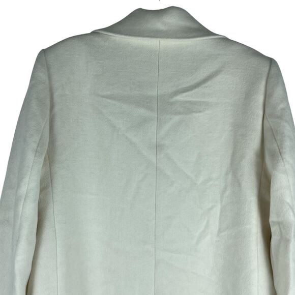 Ann Taylor Wool Blend Double Breasted Long Coat White Size S - Picture 8 of 10